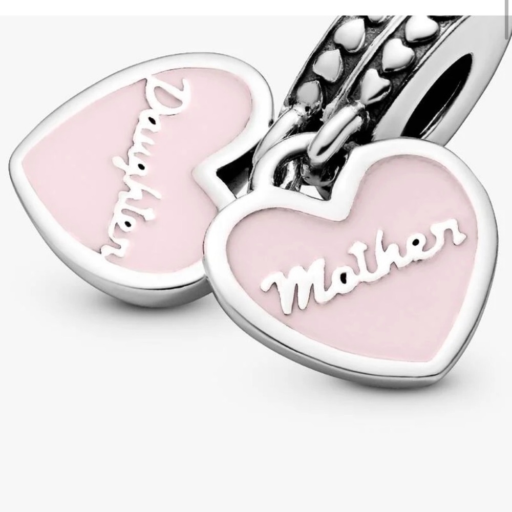 Pandora Mother & Daughter Hearts Dangle Charm *NEW*